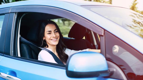 Woman in car